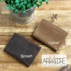 MEN Rugged Hide RH-8195 Sid - Tri Fold Hunter Leather Wallet