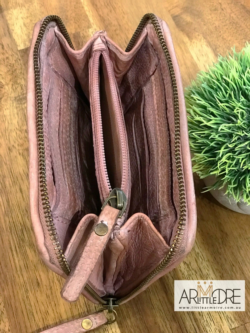 Brand new ⭐ Rugged Hide Pearl RH-2217 Ladies Medium Size Zip Around Lattice Weave Design Wallet 👩 WOMEN 🎁 11 Rugged Hide Pearl RH-2217 Ladies Medium Size Zip Around Lattice Weave Design Wallet WOMEN