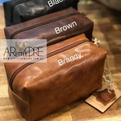 WOMEN Oran Leather Jimmy OB-7258 Travel Toiletry Bag