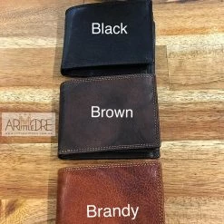 Rugged Hide Jesse RH-128 Jesse Men's Leather Wallet With Coin