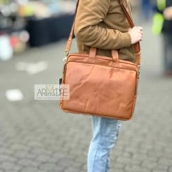 Satchel / Laptop Bag Oran Leather OB-23082 Vince Business Leather Laptop Bag