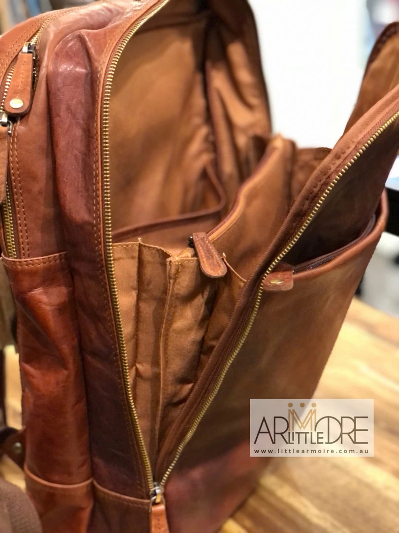 Outlet 😀 Rugged Hide Fox RH-235 Unisex Leather Laptop / Travel 🎒 Backpack 👩 WOMEN 🎁 8 Rugged Hide Fox RH-235 Unisex Leather Laptop / Travel Backpack WOMEN