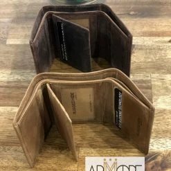 MEN Rugged Hide RH-8195 Sid - Tri Fold Hunter Leather Wallet