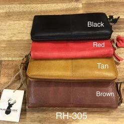 Rugged Hide RH-305 Miller Zip Around Soft Leather Wallet WOMEN