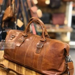 Oran Leather SALE Rugged Hide RH-6004 Toowoomba Leather Overnight Bag