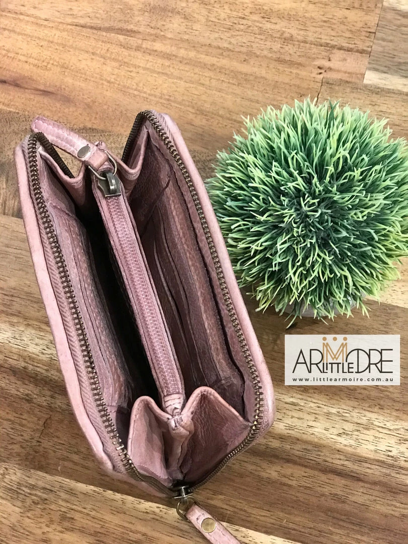 Brand new ⭐ Rugged Hide Pearl RH-2217 Ladies Medium Size Zip Around Lattice Weave Design Wallet 👩 WOMEN 🎁 10 Rugged Hide Pearl RH-2217 Ladies Medium Size Zip Around Lattice Weave Design Wallet WOMEN