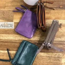 Little Armoire 3 Zipped Soft Leather Coin Purse / Card Holder Pouch MP-98 WOMEN