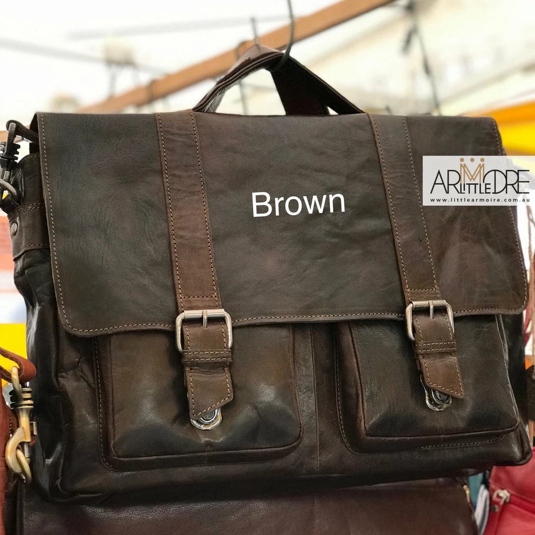 New π Oran Leather Satchel / Laptop Bag Rugged Hide RH-6000 Emerson Classic Laptop Bag π 11 Oran Leather Satchel / Laptop Bag Rugged Hide RH-6000 Emerson Classic Laptop Bag