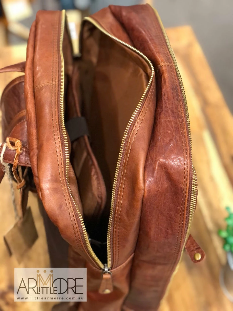 Outlet 😀 Rugged Hide Fox RH-235 Unisex Leather Laptop / Travel 🎒 Backpack 👩 WOMEN 🎁 4 Rugged Hide Fox RH-235 Unisex Leather Laptop / Travel Backpack WOMEN