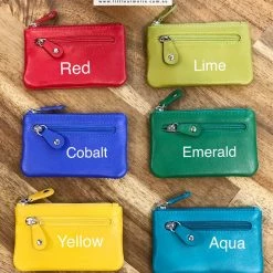 Oran Leather Saba WK-364 Leather Flat Key Case / Coin Purse