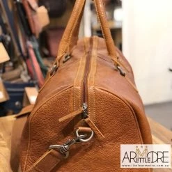 Oran Leather SALE Rugged Hide RH-1302 Leo Leather Overnight Luggage Bag