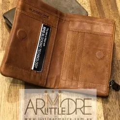 Rugged Hide RH-2005 Aliya Lightly Textured Waxy Leather Bi-fold Wallet