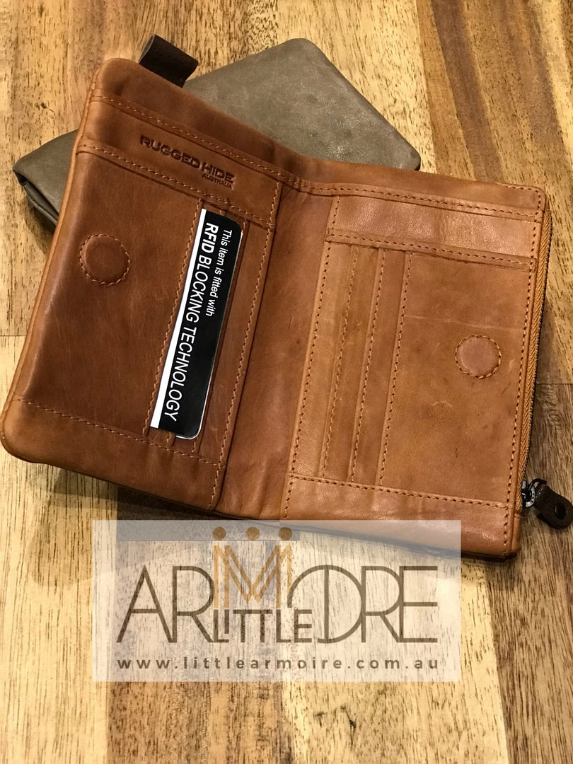Flash Sale ⌛ Rugged Hide RH-2005 Aliya Lightly Textured Waxy Leather Bi-fold Wallet ✨ 4 Rugged Hide RH-2005 Aliya Lightly Textured Waxy Leather Bi-fold Wallet