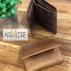 MEN Rugged Hide RH-8195 Sid - Tri Fold Hunter Leather Wallet