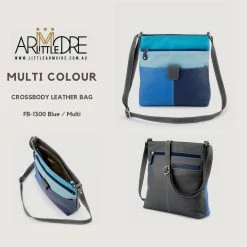 WOMEN Franco Bonini FB-1300 Multi Coloured Large Leather Shoulder / Cross Body Bag