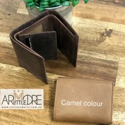 MEN Rugged Hide RH-8195 Sid - Tri Fold Hunter Leather Wallet