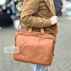 Satchel / Laptop Bag Oran Leather OB-23082 Vince Business Leather Laptop Bag