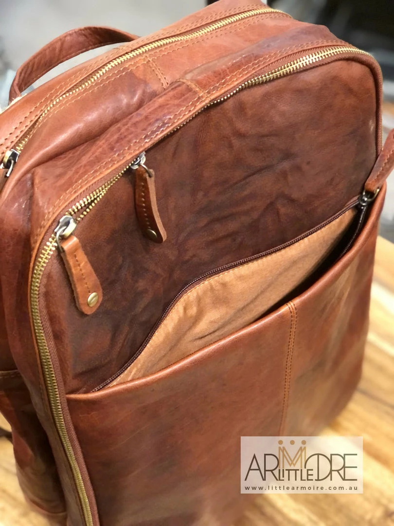 Outlet 😀 Rugged Hide Fox RH-235 Unisex Leather Laptop / Travel 🎒 Backpack 👩 WOMEN 🎁 10 Rugged Hide Fox RH-235 Unisex Leather Laptop / Travel Backpack WOMEN