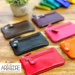 Oran Leather Saba WK-364 Leather Flat Key Case / Coin Purse