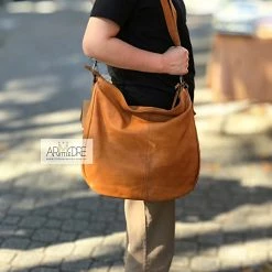 Rugged Hide Anara RH-13648 Large Ladies Slouch Leather Bag WOMEN