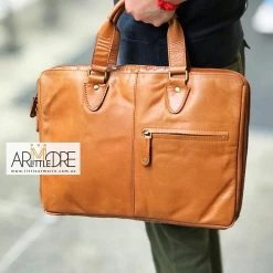 Oran Leather OB-23202 Garnet Vintage Leather Satchel Bag