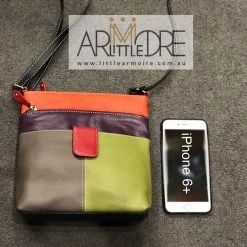 Franco Bonini FB-12242 Multi Coloured Small Leather Shoulder / Cross Body Bag