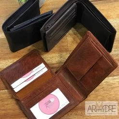 Rugged Hide Jesse RH-128 Jesse Men's Leather Wallet With Coin