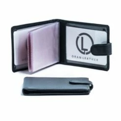 Oran Leather CH-357 Jed Leather Card Holder With Press Stud Tab