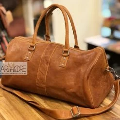 Oran Leather SALE Rugged Hide RH-1302 Leo Leather Overnight Luggage Bag