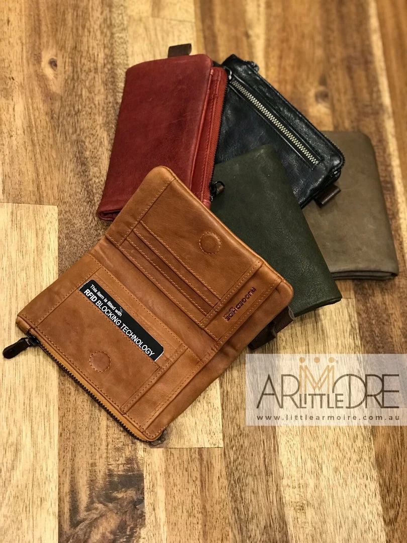 Flash Sale ⌛ Rugged Hide RH-2005 Aliya Lightly Textured Waxy Leather Bi-fold Wallet ✨ 5 Rugged Hide RH-2005 Aliya Lightly Textured Waxy Leather Bi-fold Wallet
