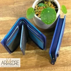 Franco Bonini FB-1814 Small Zip Around Soft Leather Multi Colour Wallet WOMEN