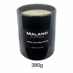 Malano - Made In Tasmania Malano Soy Candle - Leather, Hay & Black Orchid