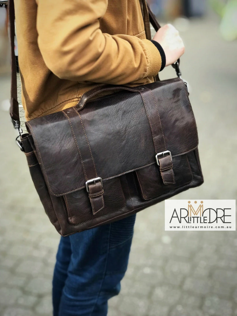 New π Oran Leather Satchel / Laptop Bag Rugged Hide RH-6000 Emerson Classic Laptop Bag π 15 Oran Leather Satchel / Laptop Bag Rugged Hide RH-6000 Emerson Classic Laptop Bag