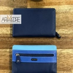 Franco Bonini FB-1814 Small Zip Around Soft Leather Multi Colour Wallet WOMEN