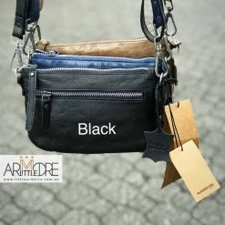 Rugged Hide Marcelle RH-13689 Small Soft Leather Crossbody Leather Pouch Bag