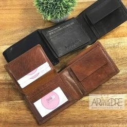 Rugged Hide Jesse RH-128 Jesse Men's Leather Wallet With Coin