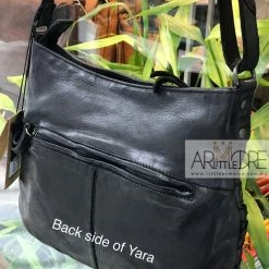 SALE Rugged Hide Yara RH-40477 Ladies Sling Bag With Woven And Stud Design