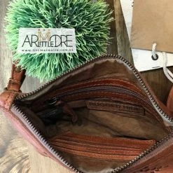 WOMEN Rugged Hide Judy RH-1910 Weave Style Soft Leather Clutch / Sling Bag