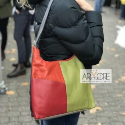 WOMEN Franco Bonini FB-207 Convertible Leather Shoulder Bag / Backpack