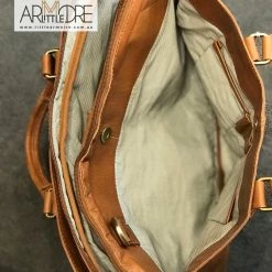 Oran Leather OB-23202 Garnet Vintage Leather Satchel Bag