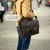 Oran Leather Satchel / Laptop Bag Rugged Hide RH-6000 Emerson Classic Laptop Bag