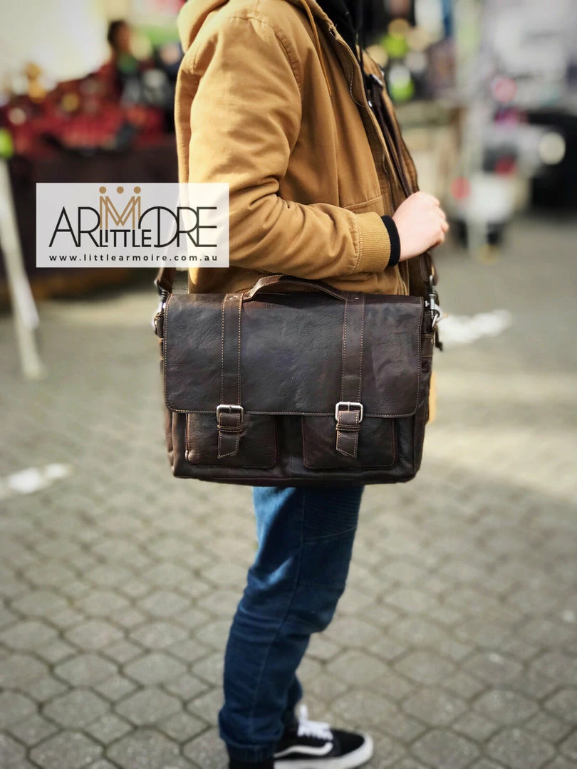 New π Oran Leather Satchel / Laptop Bag Rugged Hide RH-6000 Emerson Classic Laptop Bag π 13 Oran Leather Satchel / Laptop Bag Rugged Hide RH-6000 Emerson Classic Laptop Bag