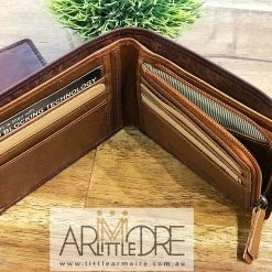 Rugged Hide RH-3181 Two Tone Leather Wallet With Coin