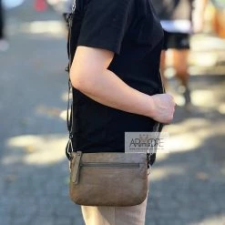 Rugged Hide Marcelle RH-13689 Small Soft Leather Crossbody Leather Pouch Bag