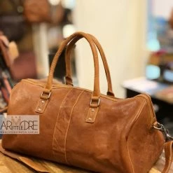 Oran Leather SALE Rugged Hide RH-1302 Leo Leather Overnight Luggage Bag