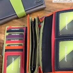 Franco Bonini FB-4207 Large Ladies Multi Colour Wallet 20 Cards Holder And Coin Section WOMEN