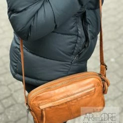 Rugged Hide RH-36136 Divya Woven Compact Cross Body Leather Bag WOMEN