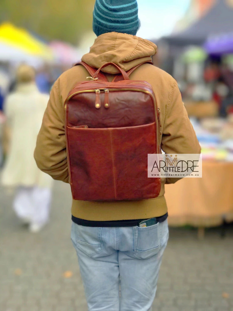 Outlet 😀 Rugged Hide Fox RH-235 Unisex Leather Laptop / Travel 🎒 Backpack 👩 WOMEN 🎁 15 Rugged Hide Fox RH-235 Unisex Leather Laptop / Travel Backpack WOMEN