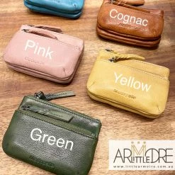 Little Armoire 3 Zipped Soft Leather Coin Purse / Card Holder Pouch MP-98 WOMEN