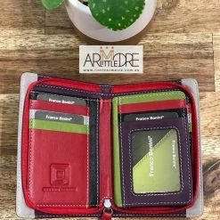 Franco Bonini FB-1814 Small Zip Around Soft Leather Multi Colour Wallet WOMEN